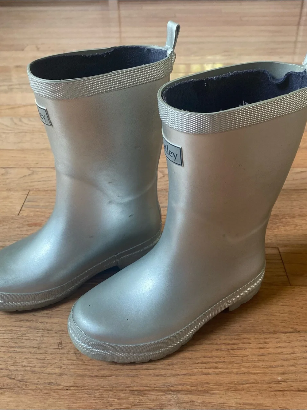 Hatley Metallic Silver Kids' Rain Boots